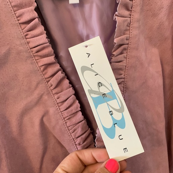 NWT / Alice Blue / XXL / Genuine Leather (Suede) / Cropped Jacket - Picture 12 of 12
